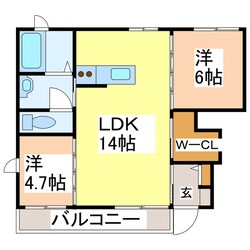 ウェルシーⅠの物件間取画像